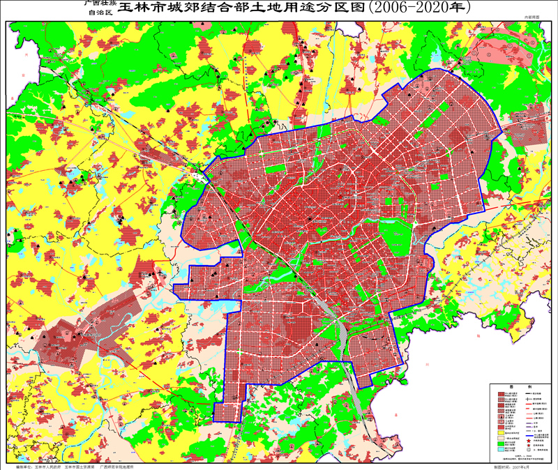 玉林市城郊结合部土地用途分区图